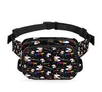 Riñonera con estampado de unicornios mágicos para mujeres, hombres, niñas, niños, riñoneras con estampado de unicornios, para correr, deportes, senderismo, bolsa de cinturón, color, XL, Organizador de
