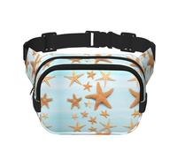 Riñonera con estampado de verano marítimo 3D para mujeres y hombres, con correa ajustable para viajes, senderismo, ciclismo