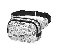 Riñonera con estampado de videojuegos para hombres y mujeres con cinturón ajustable para entrenamiento al aire libre