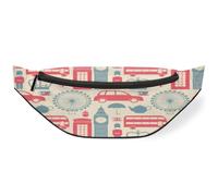 Riñonera con estampado Londo para hombres, mujeres, niños y niñas, riñonera Londo del Reino Unido, deportiva, senderismo, correr, bolsa de cinturón, color, M, Organizador de bolsas