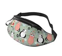 Riñonera con estampado Ocean Sunset, fibra de poliéster de alta densidad, cómoda y flexible, adecuada para uso diario, Encantadores gatos de dibujos, Talla única