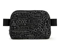 Riñonera con impresión 3D de ciencia abstracta e ilustración 3D para mujer, bolsa cruzada impermeable con correa ajustable y cremallera