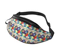 Riñonera con impresión de ventaja para cerebro izquierdo y derecho para senderismo, ciclismo, correr y actividades al aire libre, paquete ligero