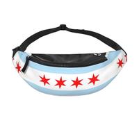 Riñonera con la bandera de Chicago, riñonera para viajes, correr, manos libres