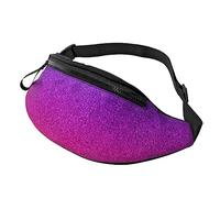 Riñonera con lentejuelas degradadas para correr, senderismo, viajes, entrenamiento, pasear al perro, deportes, pesca, riñonera, Black, Talla única