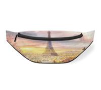 Riñonera con paisaje de la Torre Eiffel de París para mujeres, hombres, niñas, niños, riñoneras de París, riñoneras, bolsa de cinturón para viajes, deportes, correr, color, M