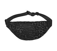 Riñonera con patrón de ciencia de química, ajustable, casual, paquete de riñonera para senderismo, Como se muestra en la imagen, Talla única, Mochila casual