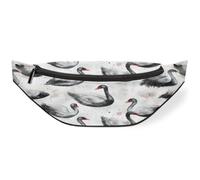 Riñonera con patrón de cisnes para mujeres, hombres, niños, niñas, niños, riñoneras, bolsa de cinturón para viajes, deportes, correr, color, M, Organizador de bolsas