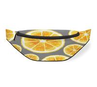 Riñonera con patrón de frutas naranjas para hombres, mujeres, niños, niñas, niños, riñoneras naranjas, bolsa deportiva, senderismo, correr, bolsa de cinturón, color, M, Organizador de bolsas