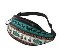 Riñonera con patrón de rayas de caballo para correr, senderismo, viajes, entrenamiento, pasear al perro, deportes, pesca, riñonera, Black, Talla única