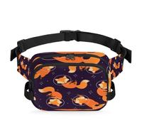 Riñonera con patrón de zorro espacial para mujeres, hombres, niñas, niños, niñas, niños, riñonera, para correr, deportes, senderismo, bolsa de cinturón, color, XL, Organizador de bolsas