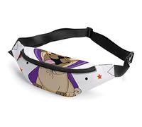 Riñonera con patrón Musical Dibujado a Mano de Halloween con Perro Pug, riñonera Deportiva para niños Adultos para Hombres y Mujeres
