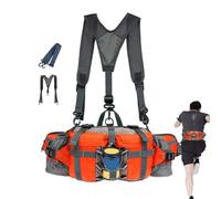 Riñonera con portabotellas de agua, riñonera para exteriores | Riñonera de senderismo impermeable con soporte para botella | Riñonera de senderismo con 2 portabotellas deportivas para correr, el j,