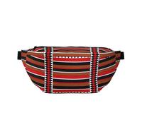 Riñonera con rayas geométricas para correr, soporte para teléfono sin rebote para gimnasio, bolsa cruzada impermeable con correa ajustable