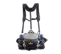 Riñonera con soporte para botella de agua, riñonera impermeable para senderismo, con 2 soportes para botellas deportivas para correr, trotar, acampar, pescar, cazar, 2 (Reino Unido)