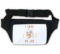 Riñonera con texto "I Love My Job Creepy Reaper" para Halloween, color blanco, White, Talla única