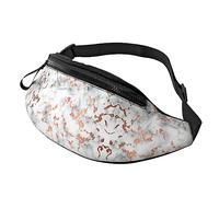 Riñonera con textura de mármol y salpicaduras de cobre, para correr, senderismo, viajes, entrenamiento, pasear al perro, deportes, pesca, riñonera, Black, Talla única
