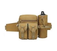 Riñonera con velo permanente con múltiples bolsas, correa modificable, poliamida inmune al agua para mochileros, mochileros, tareas al aire libre, cinturón estratégico, Color barro, Mass Beauty