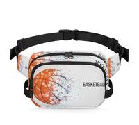 Riñonera creativa de baloncesto para mujeres, hombres, niñas, niños, niñas, niños, riñonera de pelota de baloncesto, correr, deportes, senderismo, bolsa de cinturón, color, XL, Organizador de bolsas
