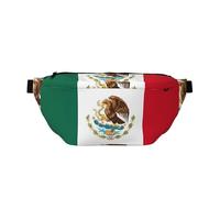 Riñonera cruzada: ajustable, exquisito patrón de bandera de México y resistente al desgaste para viajes y deportes