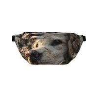 Riñonera cruzada: ajustable, exquisito patrón de cachorro triste y resistente al desgaste para viajes y deportes