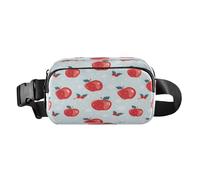 Riñonera cruzada con correa ajustable Dream Red Cherry Apple para entrenamiento, compras, viajes, senderismo