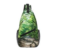 Riñonera cruzada con diseño de árboles de paisaje para hombres y mujeres