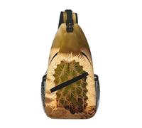 Riñonera cruzada con diseño de cactus del desierto, para el hombro, correa para el hombro, cintura para hombres y mujeres