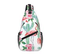 Riñonera cruzada con diseño de cactus y flamencos y rosas para hombres y mujeres