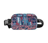 Riñonera cruzada con diseño de conejo para el día de los padres, para mujeres, hombres, adolescentes, multiusos, cinturón de pecho para viajes, Día de los patriotas de la ciudad de Nueva York, 1 size