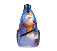 Riñonera cruzada con diseño de muñeco de nieve para hombre y mujer