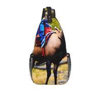 Riñonera cruzada con diseño de oso de ciervo y alce para hombres y mujeres