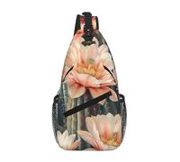 Riñonera cruzada con diseño floral de cactus y flores para hombres y mujeres