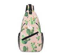 Riñonera cruzada con estampado de cactus para el hombro, correa para el hombro, cintura para hombres y mujeres