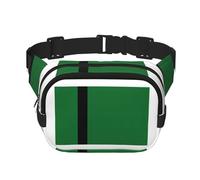 Riñonera cruzada con estampado de la bandera del Sultanato de Delhi para mujer, para viajar, correr, Negro -, Talla única