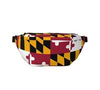 Riñonera cruzada con la bandera del estado de Maryland, correa ligera de gran capacidad para deportes al aire libre, viajes, compras