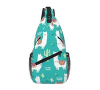 Riñonera cruzada de alpaca con diseño de cactus para hombre y mujer