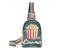 Riñonera cruzada de cuero de moda para el cine y senderismo, Juego de cine, 1 size