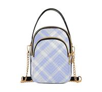 Riñonera cruzada de malla a rayas azules para mujer con múltiples bolsillos para mujeres para madres, Malla a rayas azules, 1 size