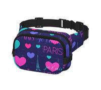Riñonera cruzada de moda para hombre, riñonera para mujer, diseño de la Torre Eiffel Paris Love