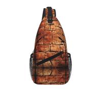 Riñonera cruzada de pared de ladrillo desgastada antigua, bolsa cruzada para el hombro, correa para el hombro, cintura para hombres y mujeres