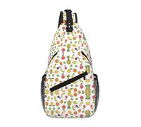 Riñonera cruzada de plátano y fresa y piña, para hombre y mujer