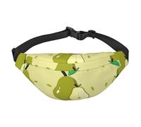 Riñonera cruzada de viaje con diseño de pera de dibujos animados, adecuada para deportes, correr, ciclismo, viajes, pesca para niños, riñonera grande