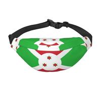 Riñonera cruzada de viaje con la bandera de Burundi, adecuada para deportes, correr, ciclismo, viajes, pesca para niños, riñonera grande