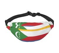 Riñonera cruzada de viaje con la bandera de las Comoras, adecuada para deportes, correr, ciclismo, viajes, pesca, bolsa de cintura grande para niños,