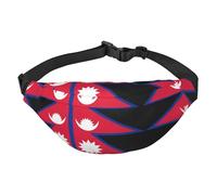 Riñonera cruzada de viaje con la bandera de Nepal, adecuada para deportes, correr, ciclismo, viajes, pesca para niños, riñonera grande