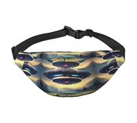 Riñonera cruzada de viaje UFO Landing, adecuada para deportes, correr, ciclismo, viajes, pesca para niños, riñonera grande