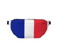 Riñonera cruzada grande con bandera francesa, regalos para disfrutar de deportes, festivales, entrenamiento, viajes, correr, casual, color negro, talla única, Black, Talla única