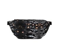 Riñonera cruzada grande con piedra de corazón misterioso, regalos para disfrutar de deportes, festivales, entrenamiento, viajes, correr, casual, color negro, talla única, Black, Talla única