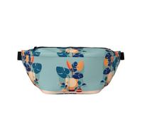 Riñonera cruzada grande de bambú con diseño de tortuga azul y naranja, regalos para disfrutar de deportes, festivales, entrenamiento, viajes, correr, casual, color negro, talla única, Black, Talla